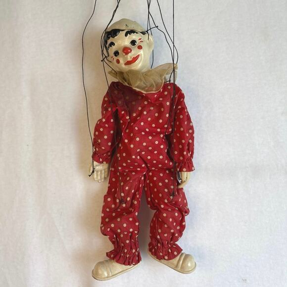 Clippo the Clown VTG 1930’s String Marionette Puppet USA Effanbee 13” - Picture 1 of 10